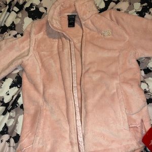 Light pink North Face jacket with zipper